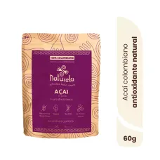 Acai en polvo fruto amazónico Naturela Sin aditivos quimicos vegano libre de gluten x 60 g Acai en polvo fruto amazónico Naturela Sin aditivos quimicos vegano libre de gluten x 60 g